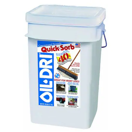 Oil-Dri oil absorbent, 20 lb pail of attapulgite clay granules