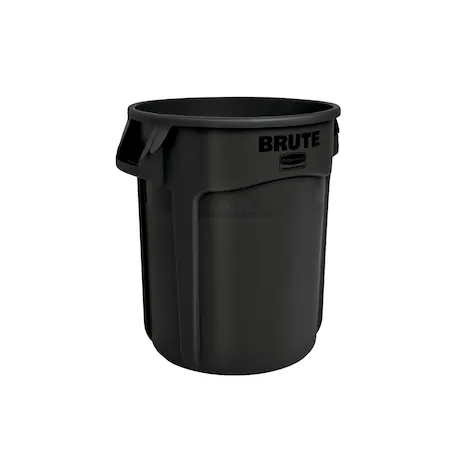 Rubbermaid Commercial Brute 20 gal black round plastic trash can, no lid
