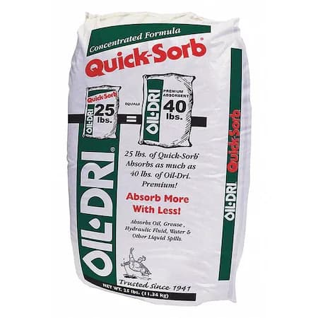 Oil-Dri oil absorbent, 25 lb bag of montmorillonite clay granules