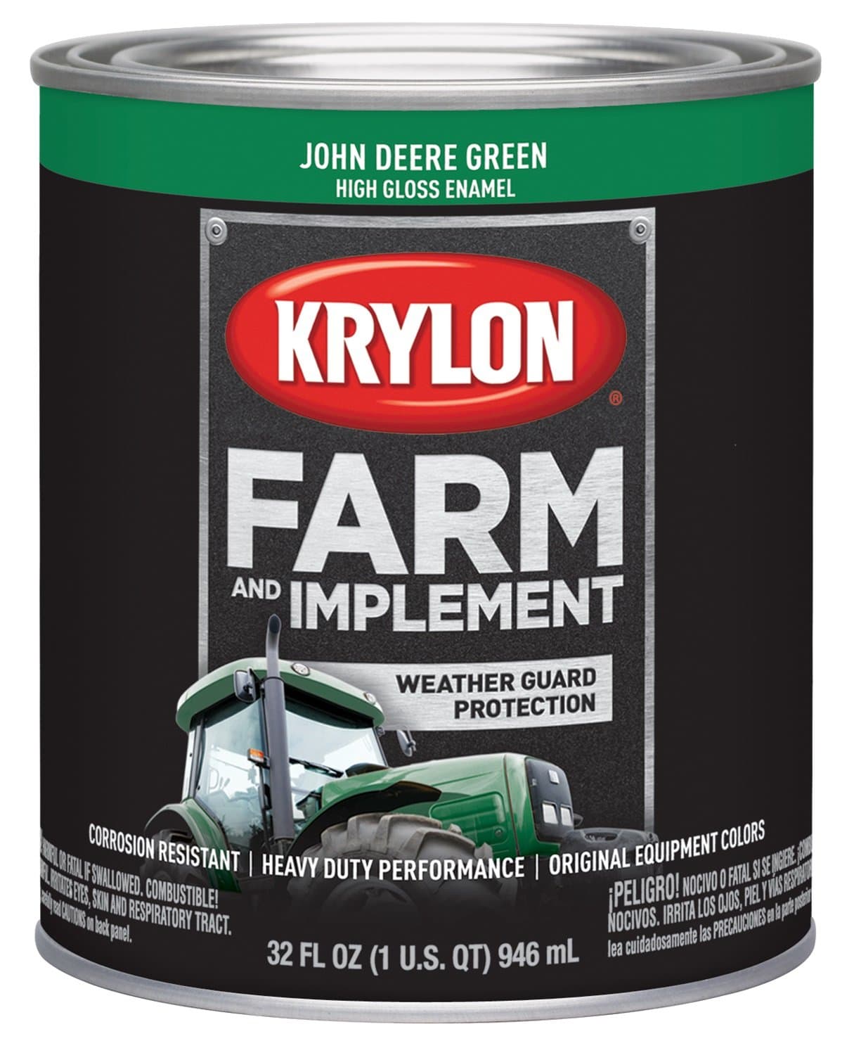 Krylon high gloss acrylic paint, 1 qt, John Deere Green